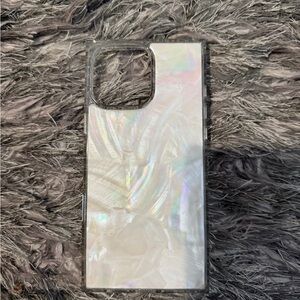 Flaunt mother of pearl Iridescent White Phone Case. iPhone 16 pro max